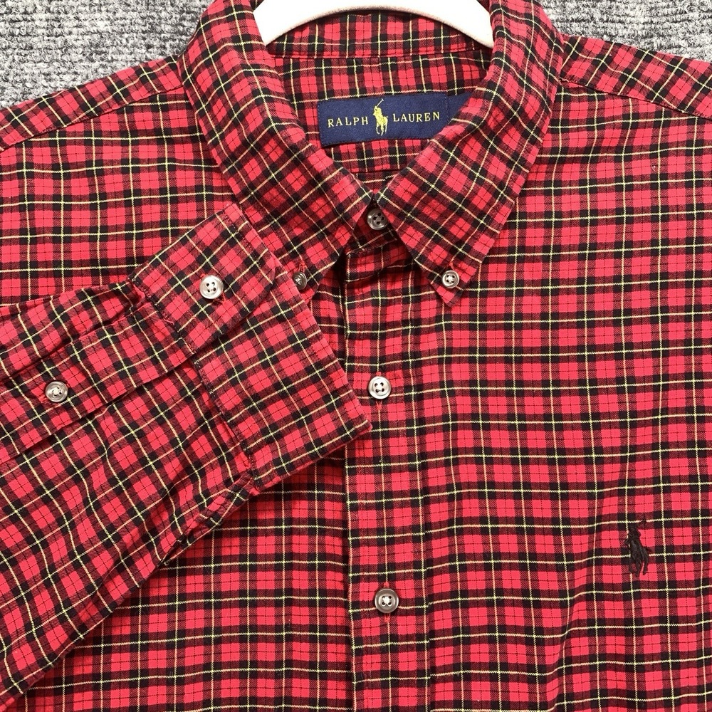 Polo Ralph Lauren MEN SZ XL Red Black Shirt